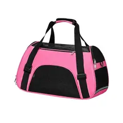 GENERICO - Bolso Transportador Respirable Para Mascotas Pequeñas color rosa