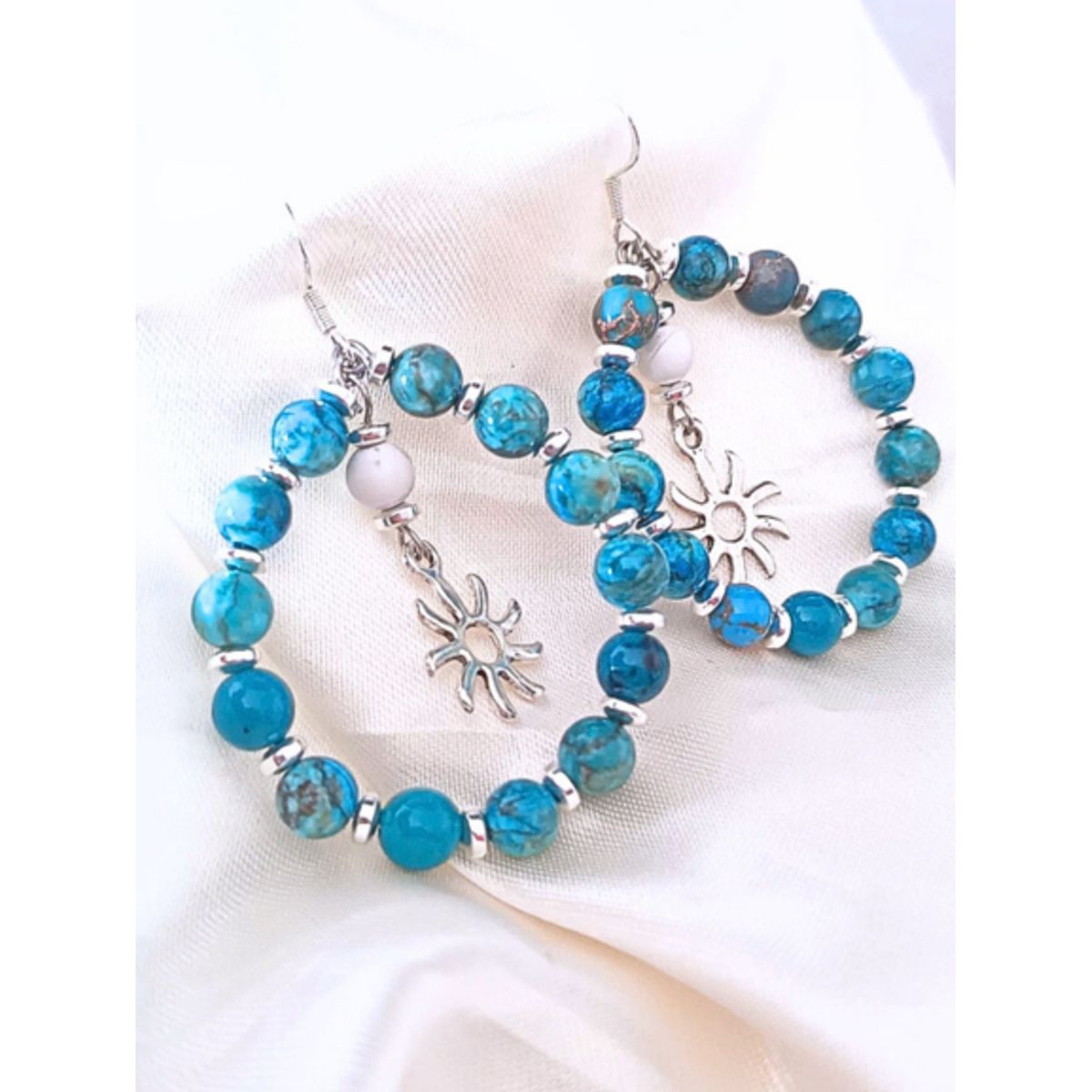 GENERICO - Aros Armonía Turquesa & Howlita