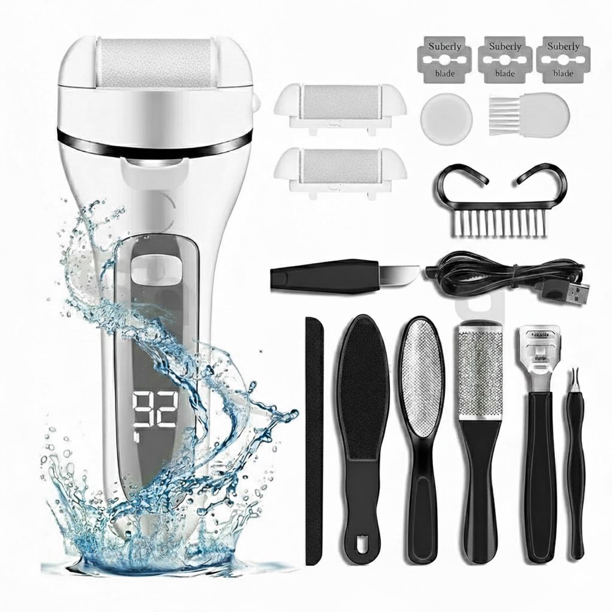 GENERICO - Removedor De Callos Eléctrico De Pie Kit Pedicura Recargable