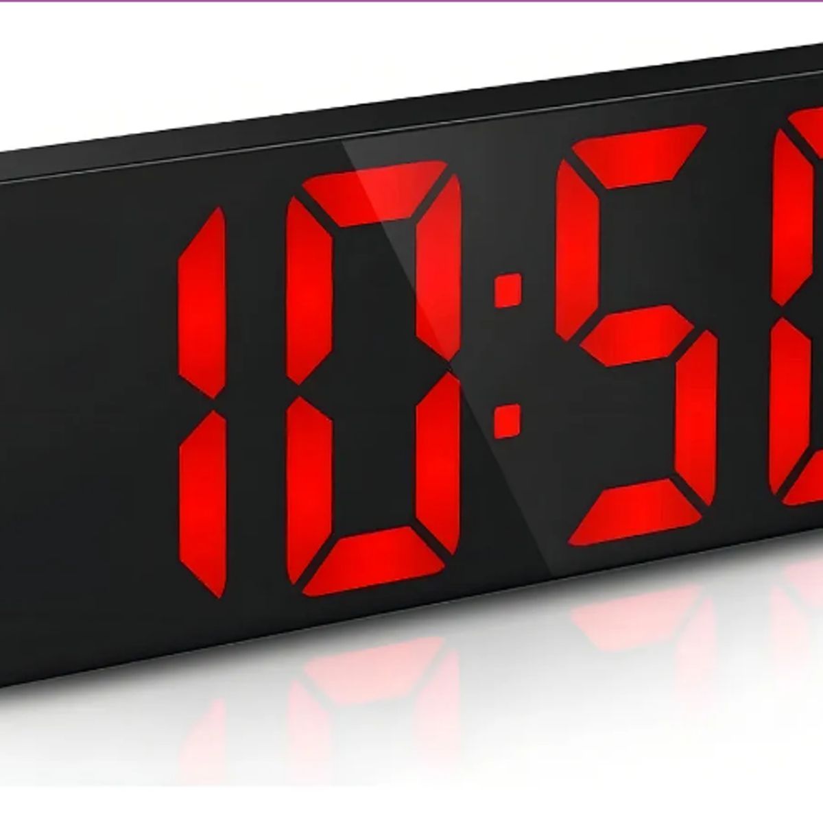 GENERICO - Reloj Despertador Digital Led De Escritorio Despertador Con Color NegroRojo
