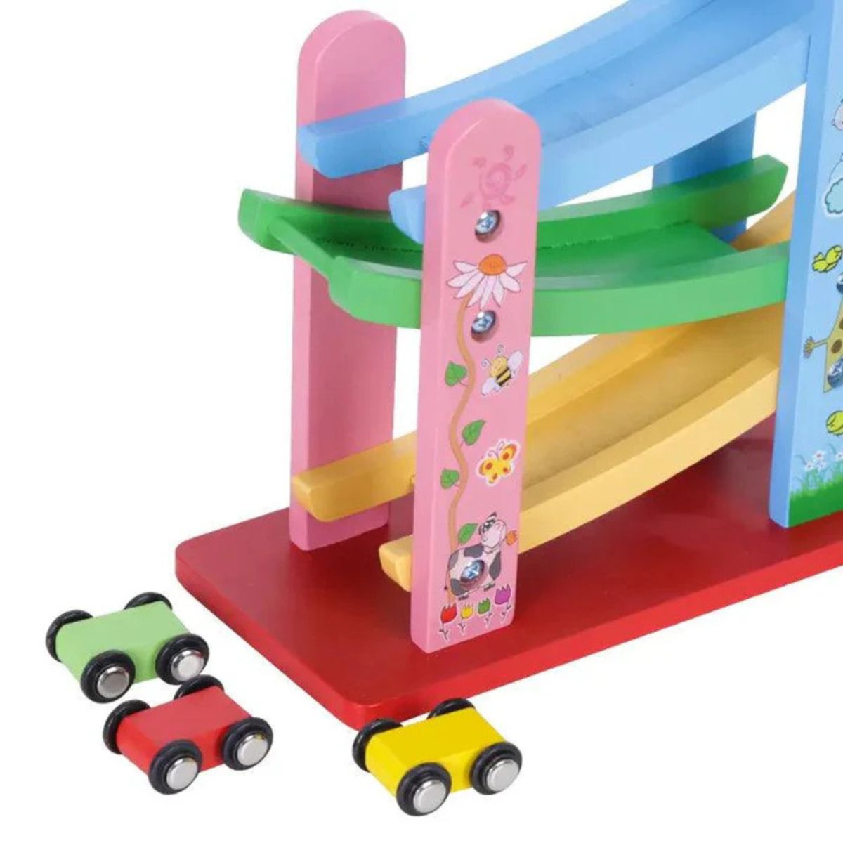 ABC - Pista de Autos Montessori de Madera con Autos Educativo