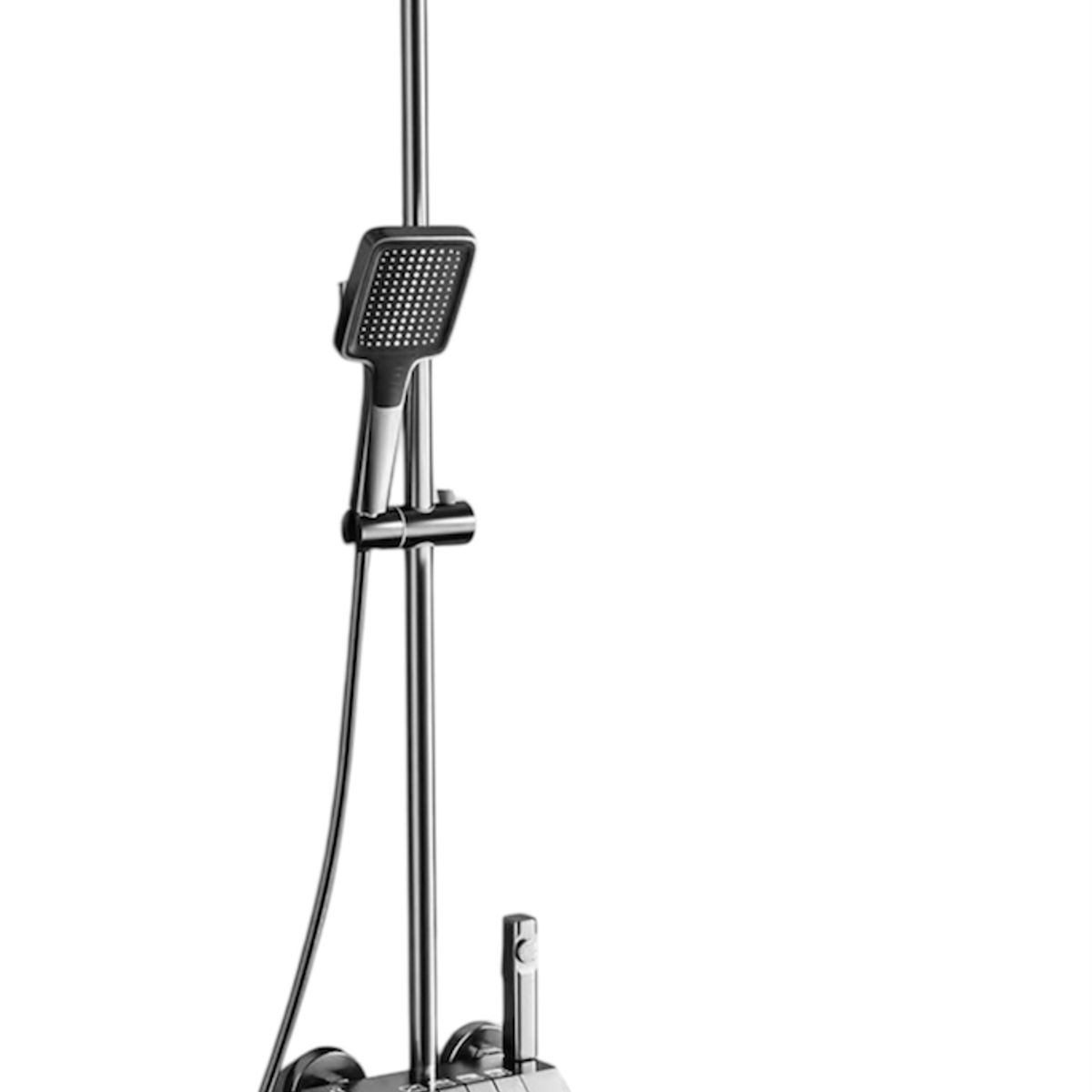 GENERICO - Ducha Columna Moderna 4 Funciones Llave Botones Color Negro Con Pantalla Digital