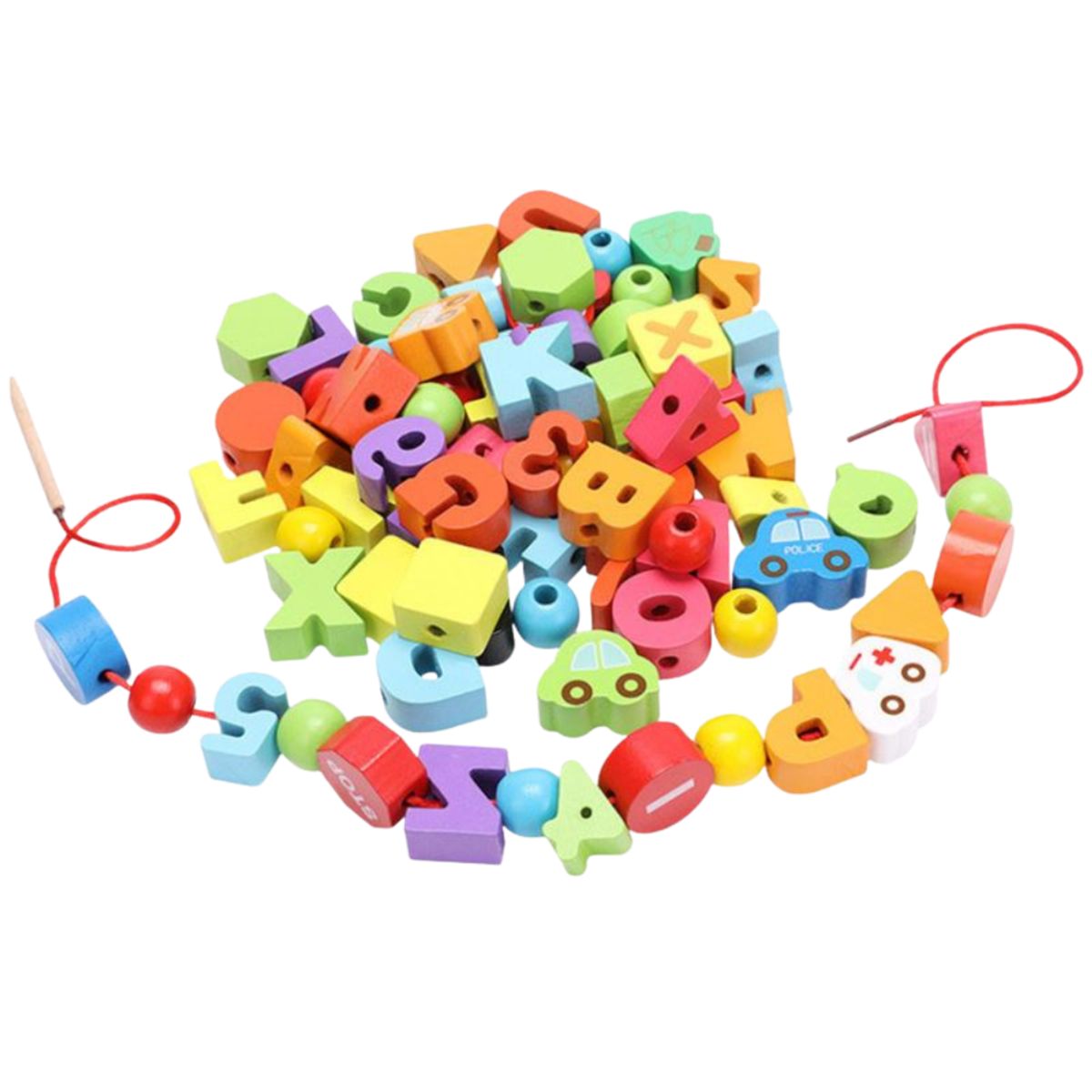 ABC - Set de Enhebrado Montessori de Madera Operaciones Matemáticas