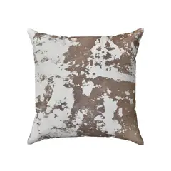 GENERICO - Cojín Decorativo de Cuero Vacuno 50 x 50 cm Vintage Dark