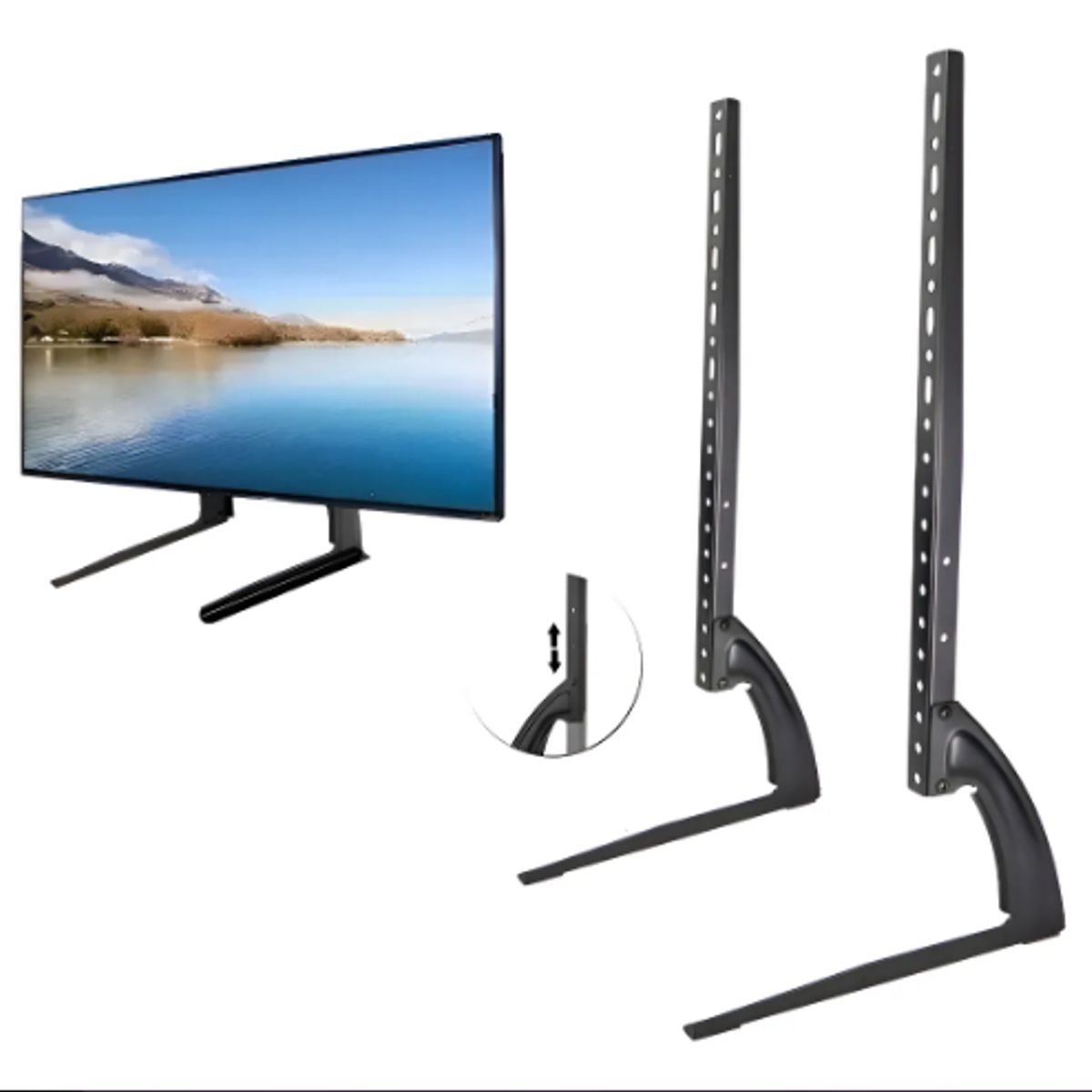 GENERICO - Soporte Base Tv Sobre Mesa Universal De 37 A 75 PuLG Color Negro