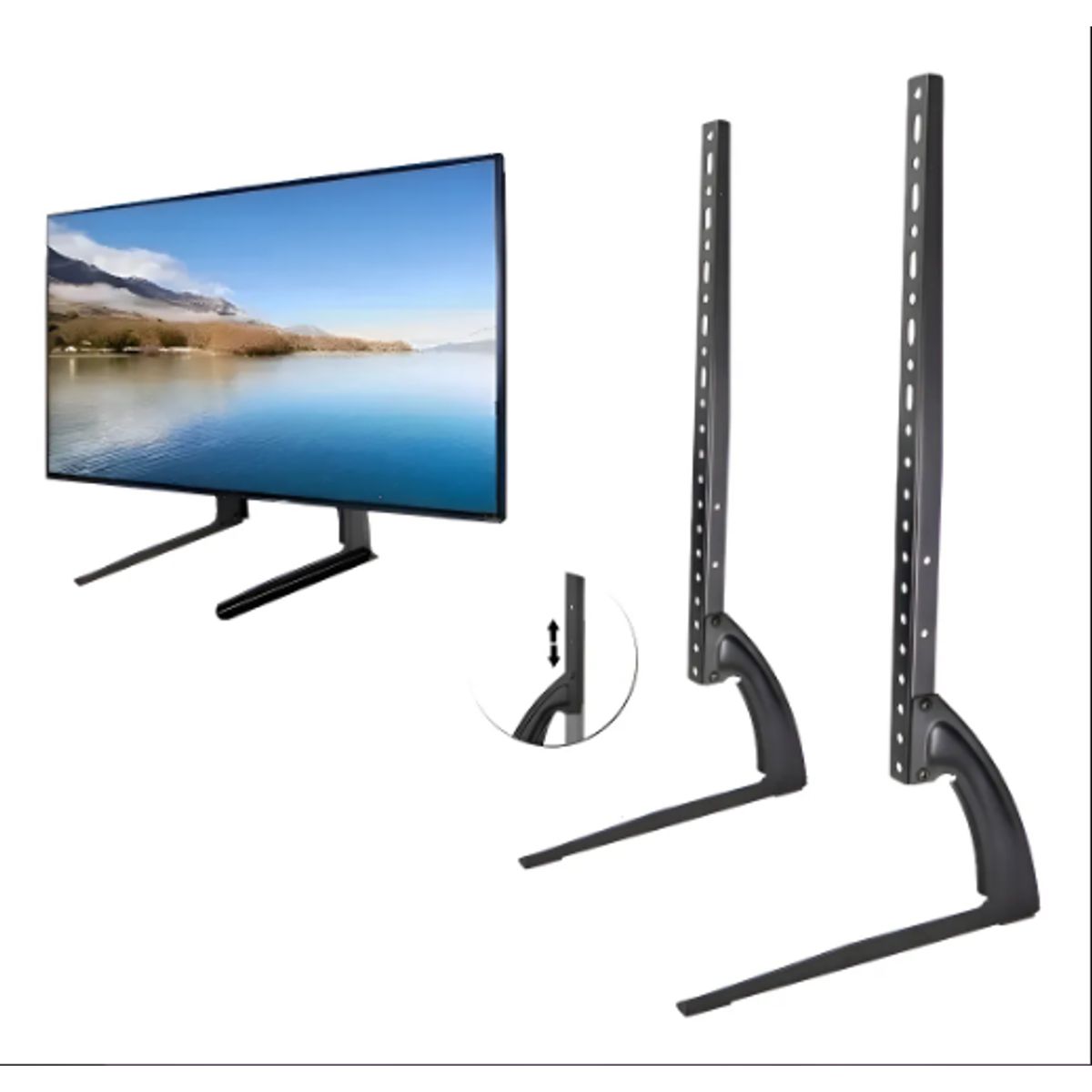 GENERICO - Soporte Base Tv Sobre Mesa Universal De 37 A 75 PuLG Color Negro