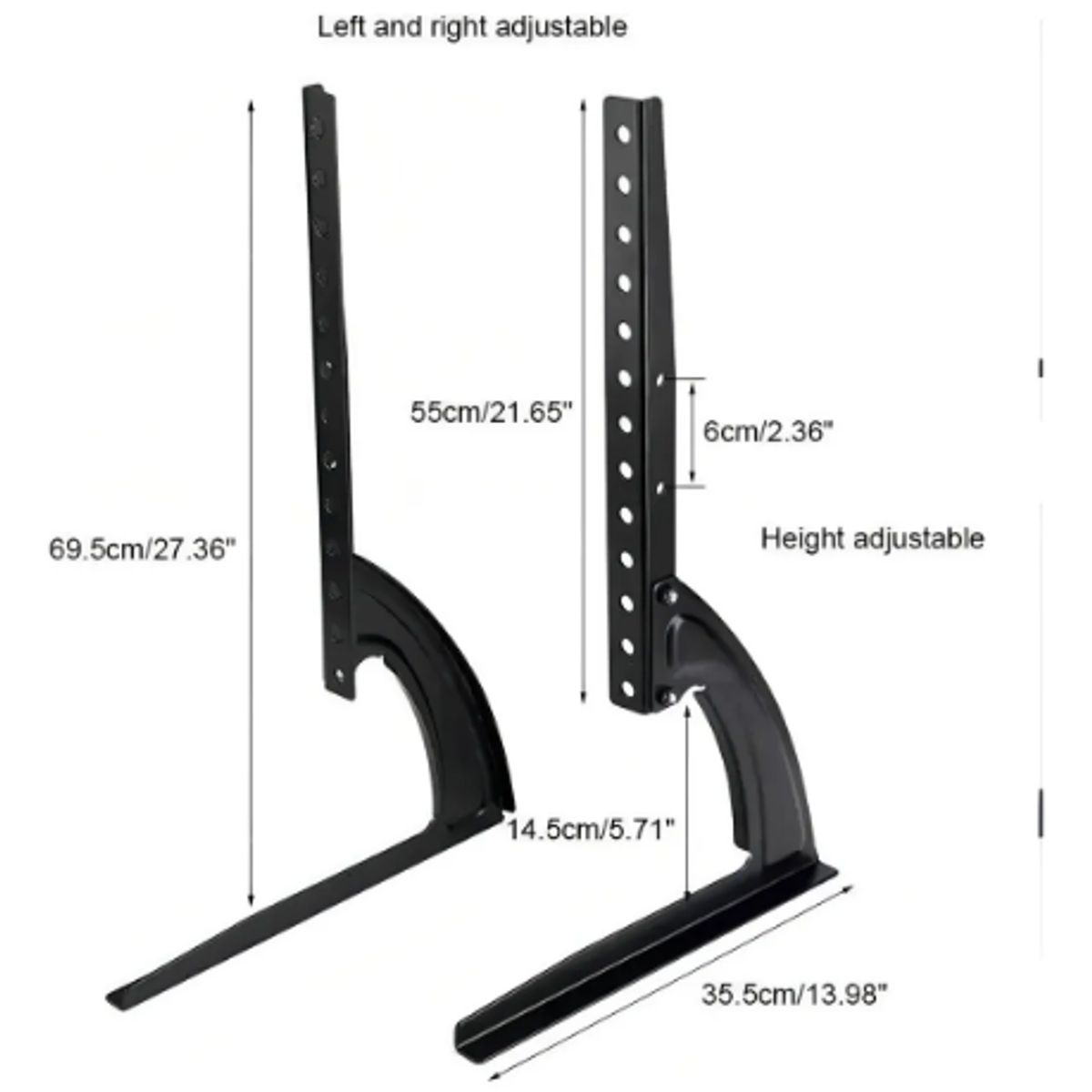 GENERICO - Soporte Base Tv Sobre Mesa Universal De 37 A 75 PuLG Color Negro