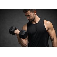 Set 2 Mancuernas Hexagonales Fijas de Goma 5 kg Negra– Entrenamiento Funcional y de Fuerza.