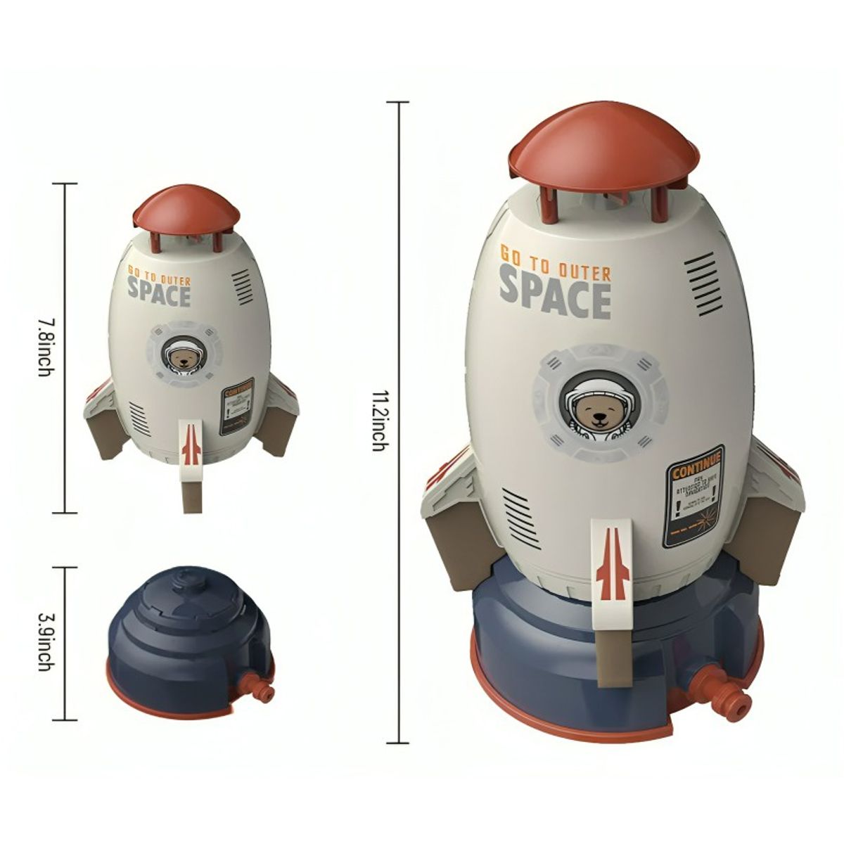 GENERICO - Cohete Volador Rociador Agua Juguete Verano