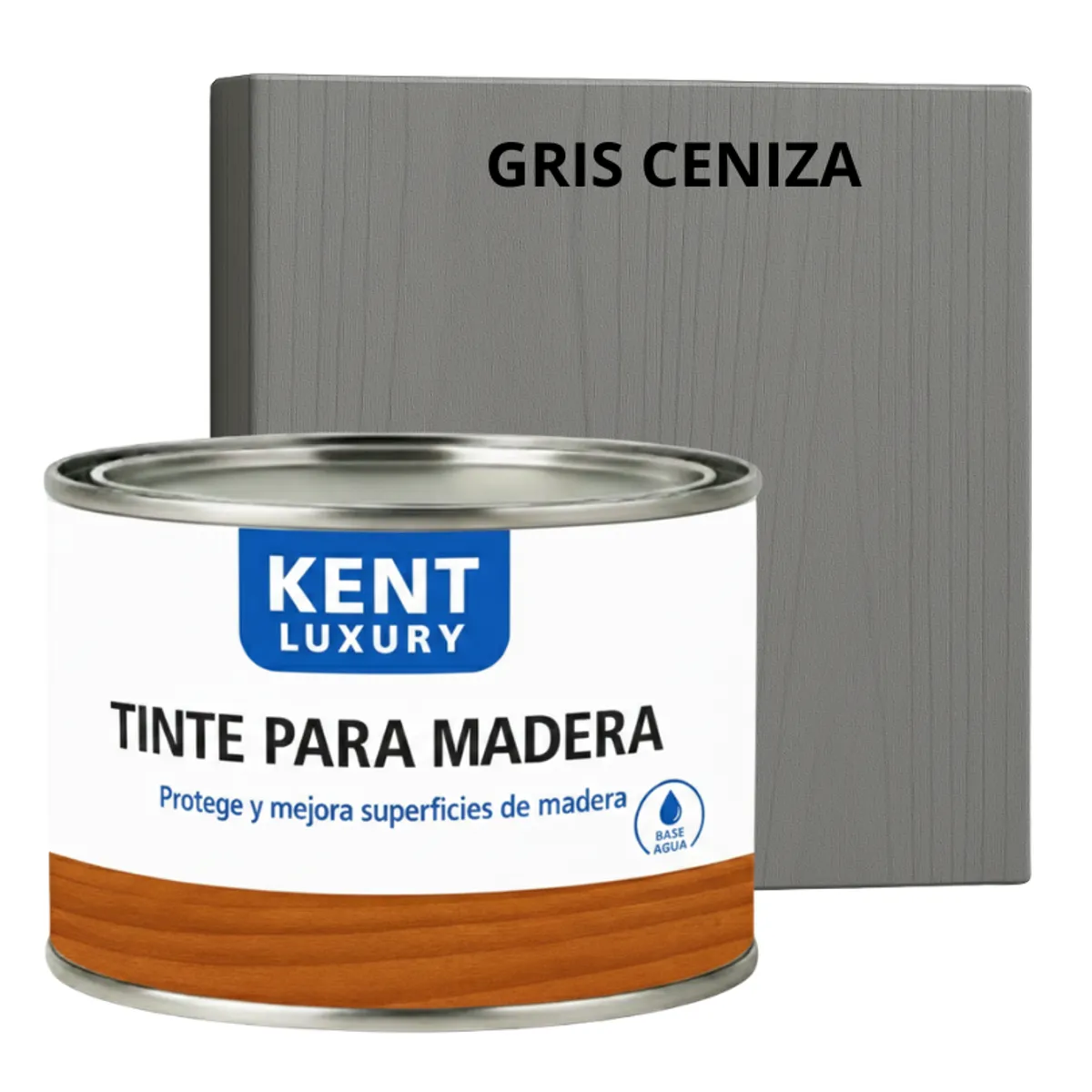 KENT - TINTE DE MADERA ORGANICO - EXTRACUBRIENTE BASE AGUA. - 2.3 KL GRIS CENIZA