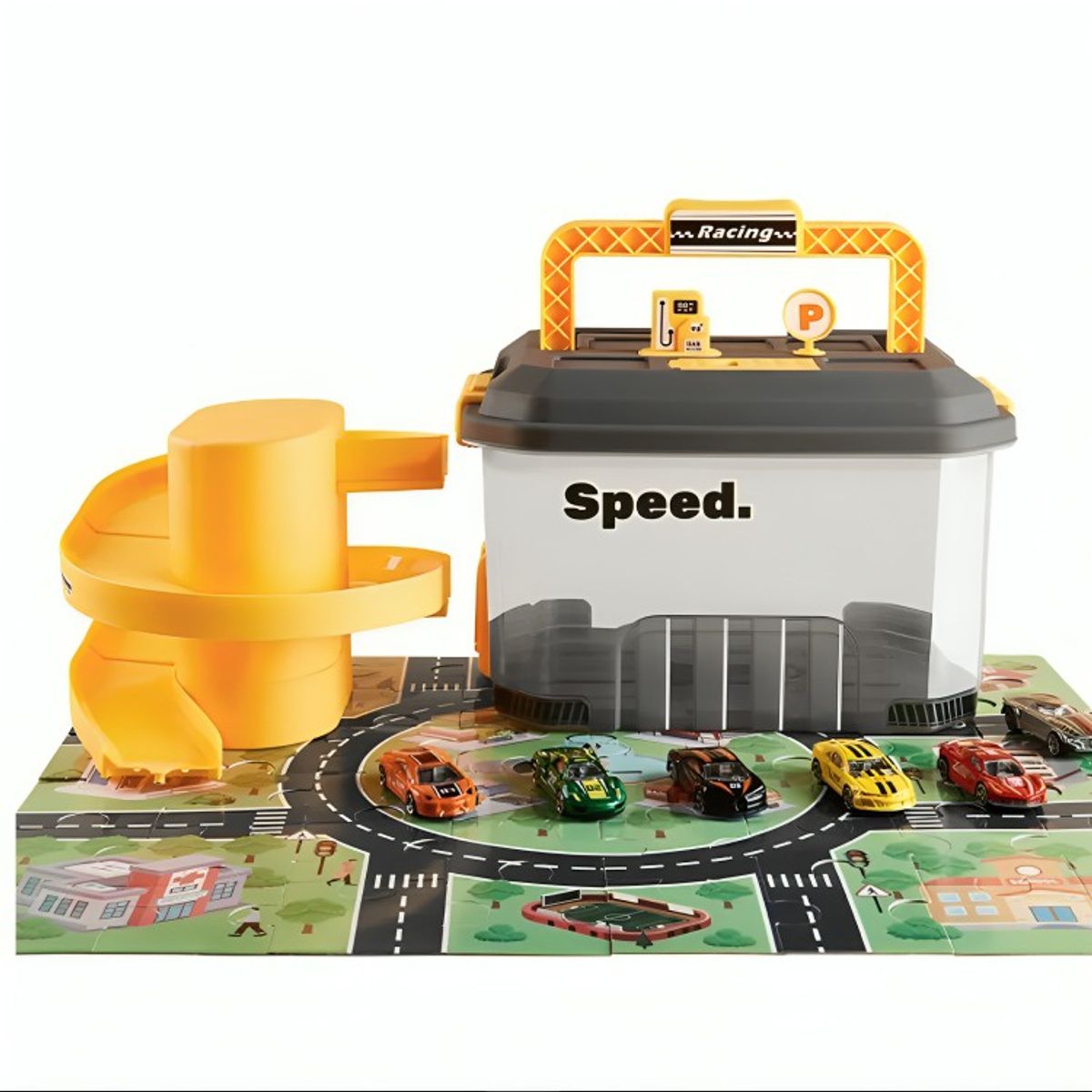 GENERICO - Maleta Pista Garaje con Autitos