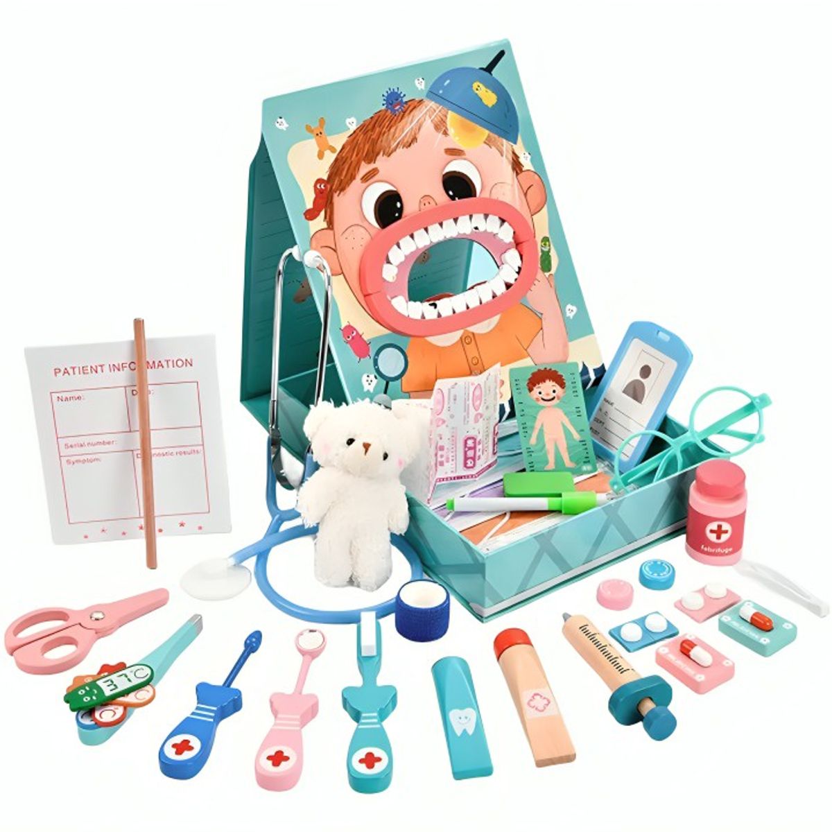 GENERICO - Maleta Juego Dentista Madera