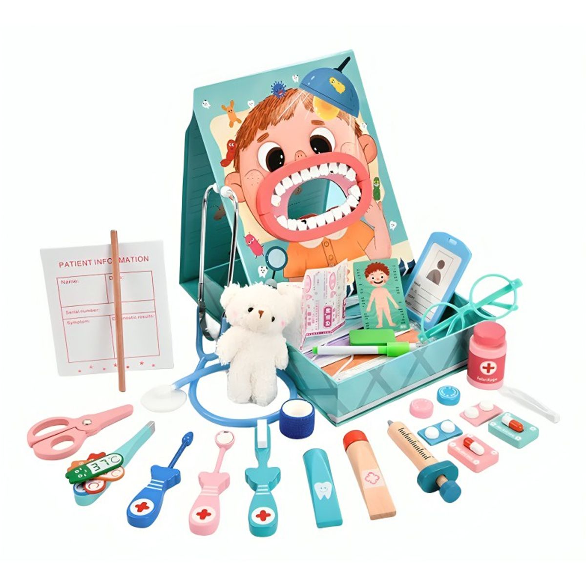 GENERICO - Maleta Juego Dentista Madera