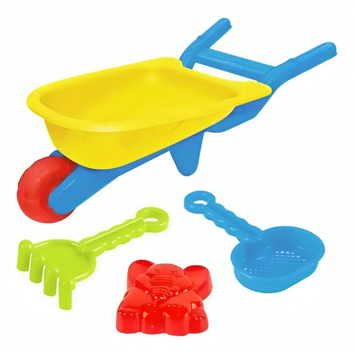 GENERICO - Set playa Carretilla 6 unidades Amarilla