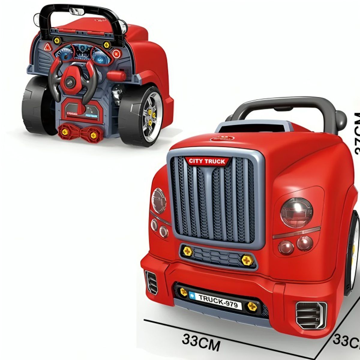 GENERICO - Camion Taller Mecanico Chico Rojo