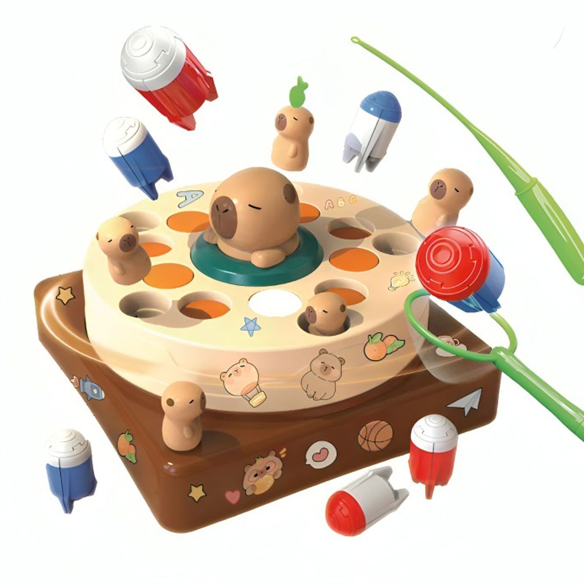 GENERICO - Juego Mesa de Pesca Giratorio Capibara