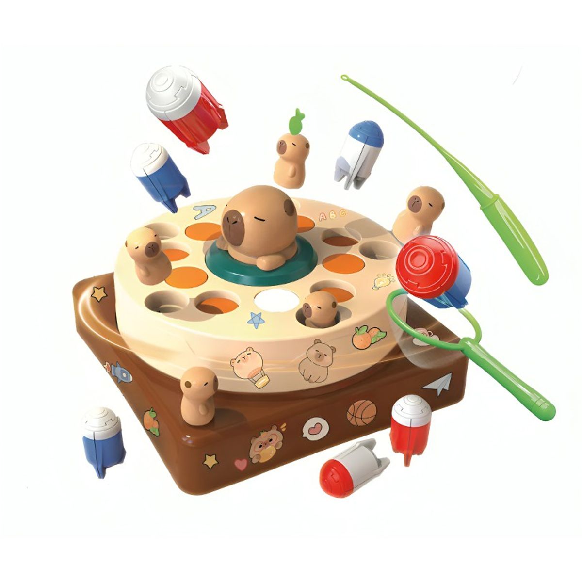 GENERICO - Juego Mesa de Pesca Giratorio Capibara