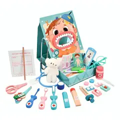 GENERICO - Maleta Juego Dentista Madera