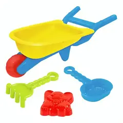 GENERICO - Set playa Carretilla 6 unidades Amarilla