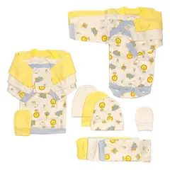 BABY - Triple Ajuar 0 a 3 Meses - 15 Piezas - 3 colores - Algodón para Bebé