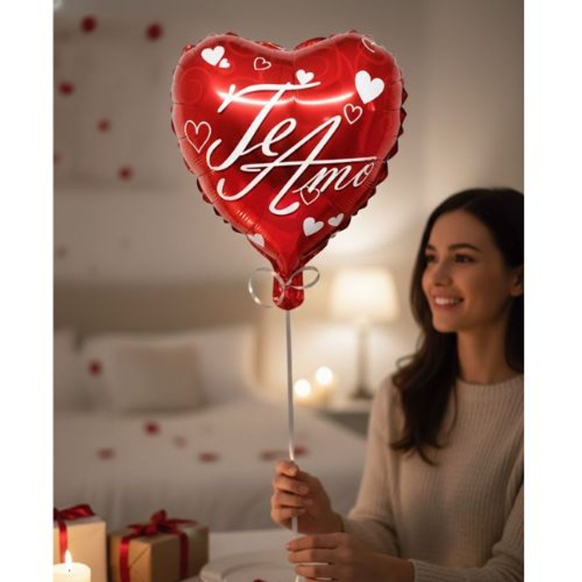 GENERICO - Globo Metálico 10 Te Amo Corazones 50 Unidades