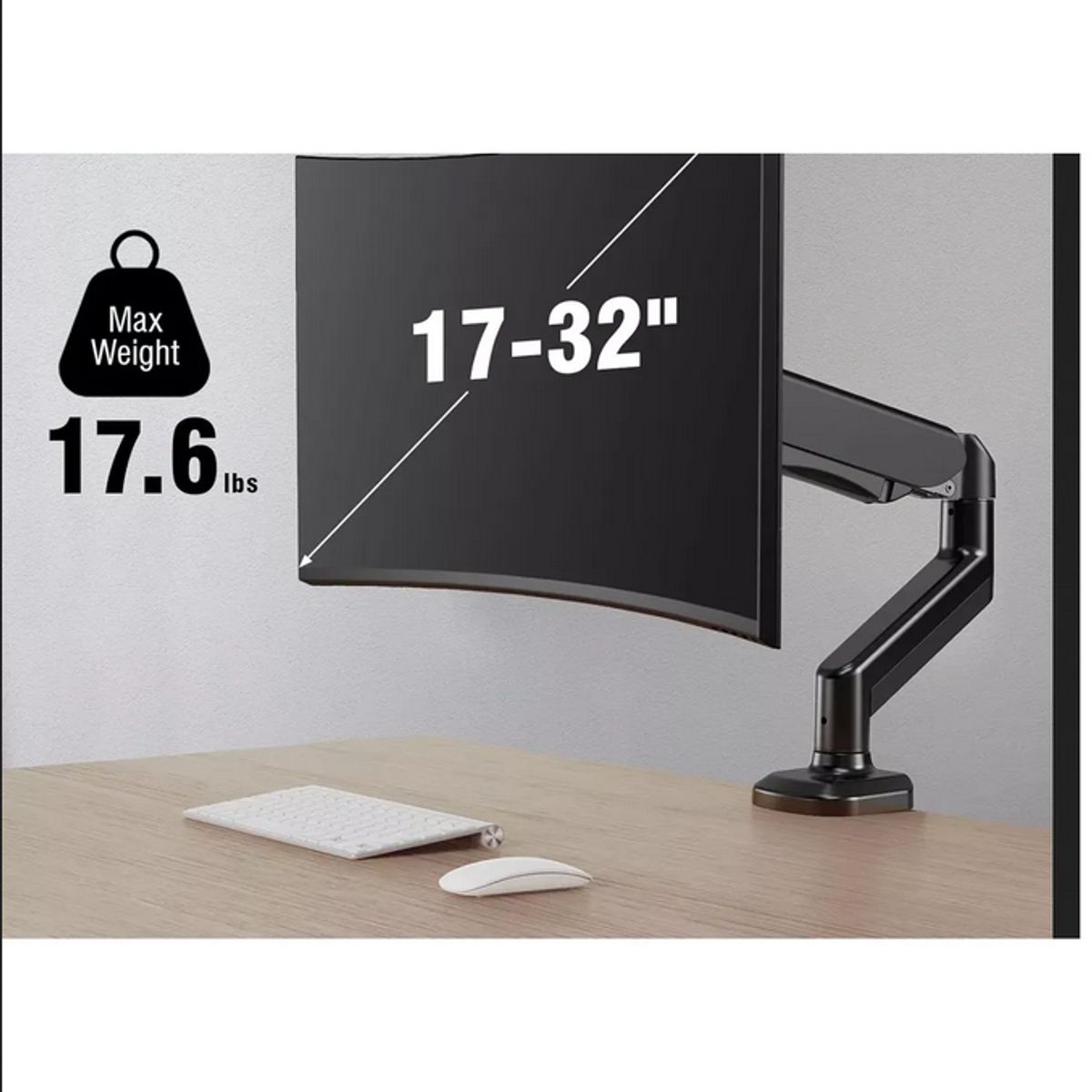 GENERICO - Soporte Ergonómico De Mesa Para Tv/monitor 1 Brazo 17-32
