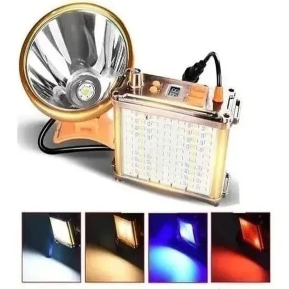 AJMAL - Foco Linterna Minera Led Caza 1200w Camping