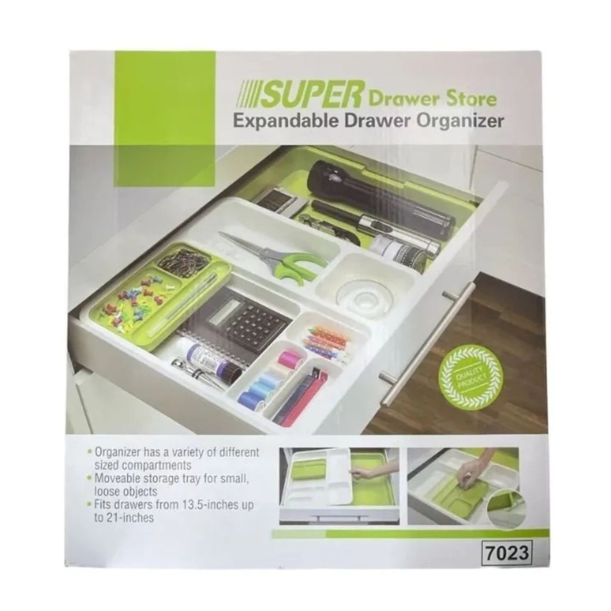 GENERICO - Organizador De Cajones Gavetas Multiusos Cocina Hogar Blanco