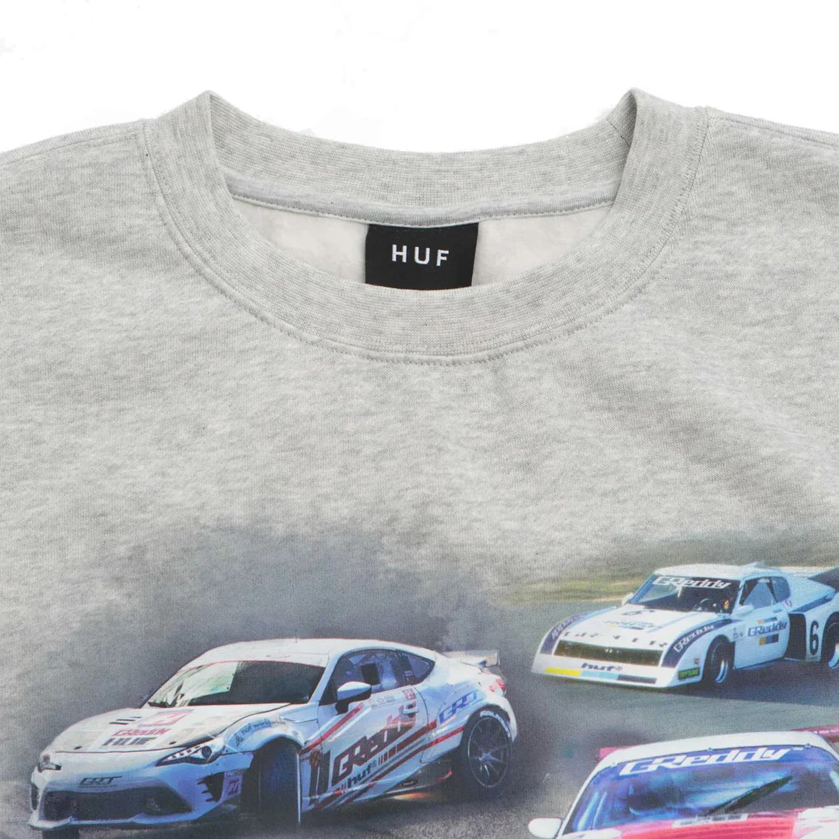 HUF - POLERON HUF X GREDDY SHOWCASE CREWNECK HEATHER GREY