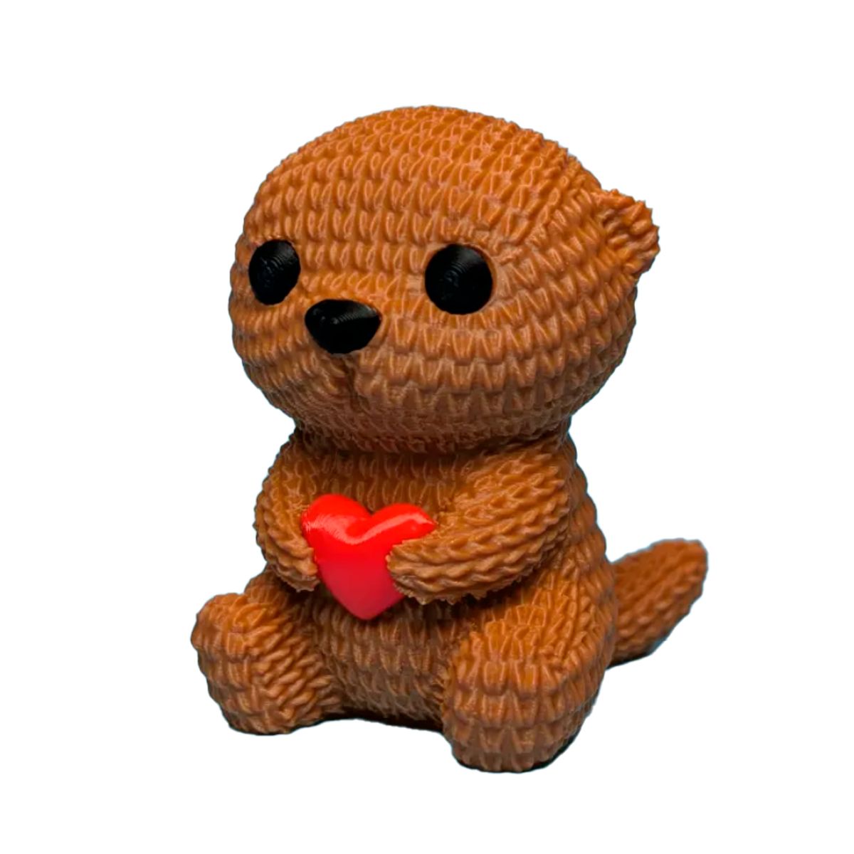GENERICO - Figura de Nutria Tejida de Amor - San Valentín