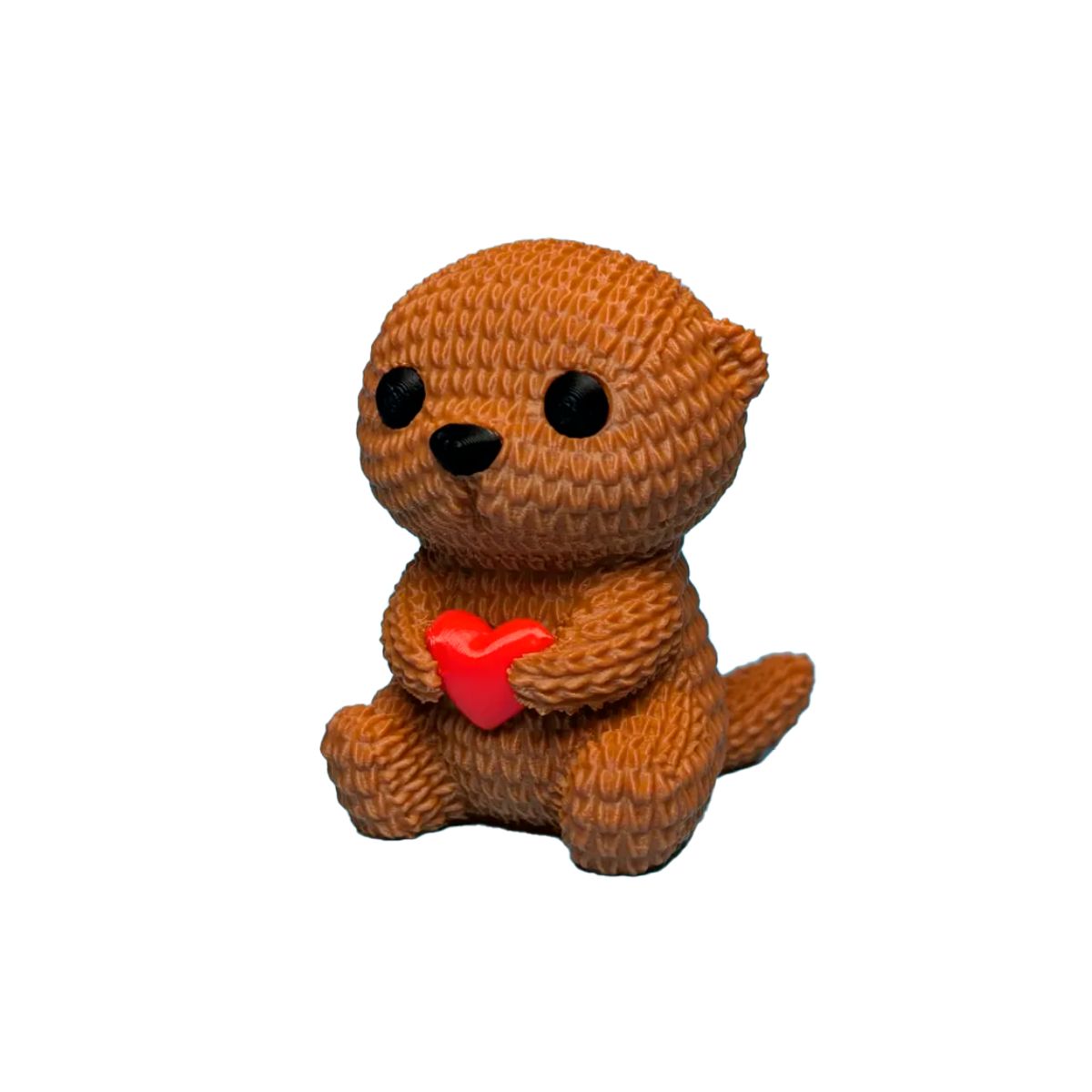 GENERICO - Figura de Nutria Tejida de Amor - San Valentín