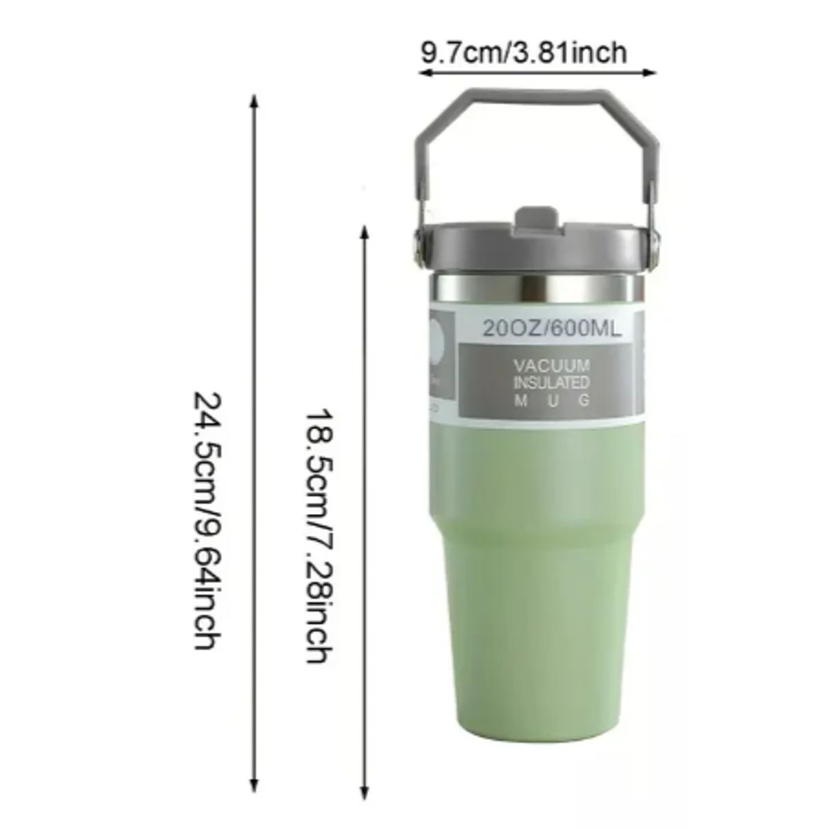 GENERICO - Mug Vaso Termo Mug Para Cafe Agua 600ml Inoxidable