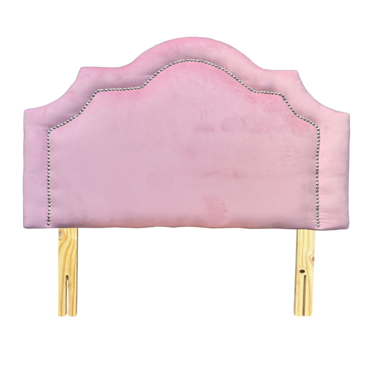 GENERICO - Respaldo 1.5 plazas Reina Rosado Felpa Muebles Rimar