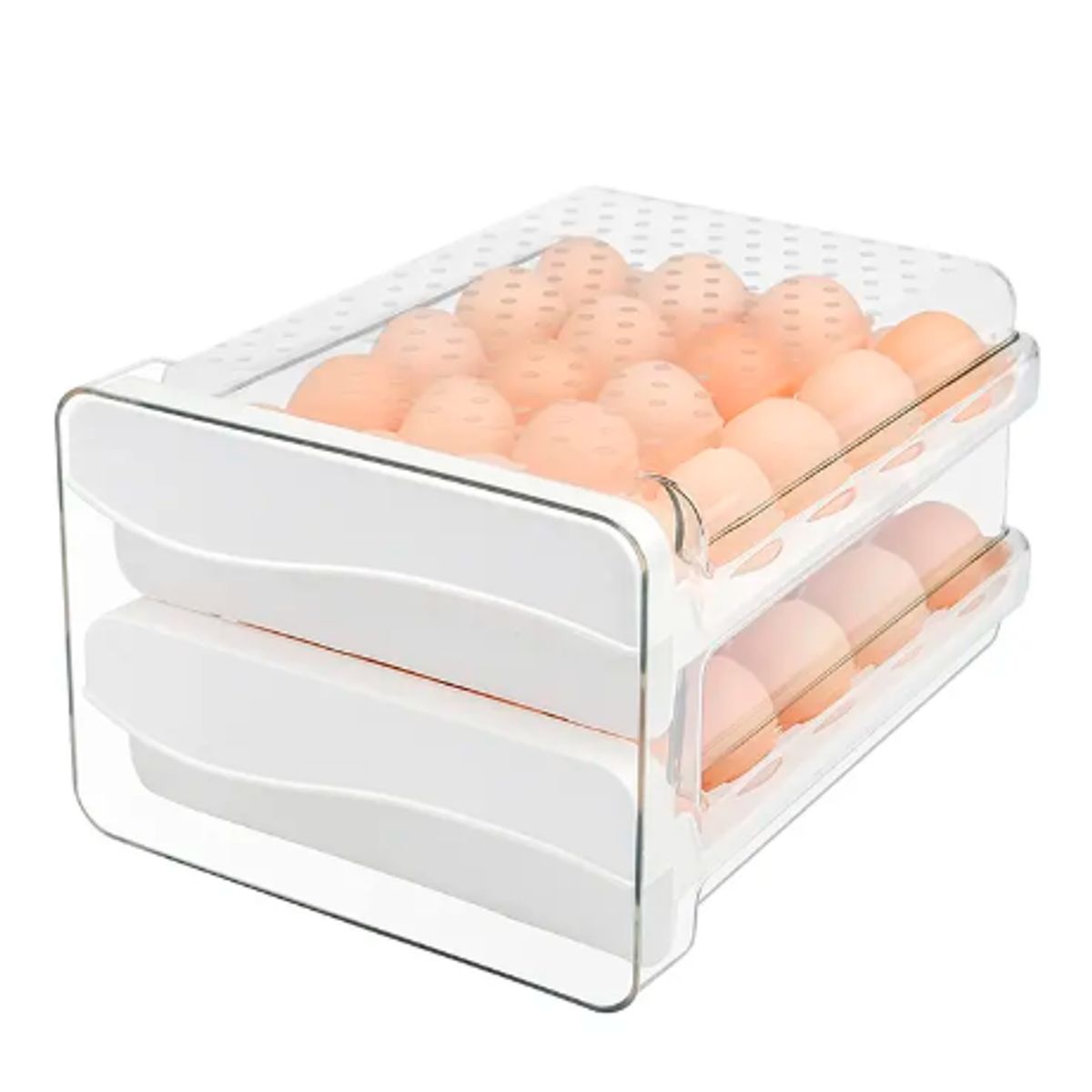 GENERICO - Organizador De Huevos Caja Para 40 Huevos 2 Niveles