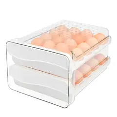 GENERICO - Organizador De Huevos Caja Para 40 Huevos 2 Niveles