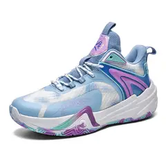 DANWEILE - Zapatillas de baloncesto altas de malla transpirable - Azul