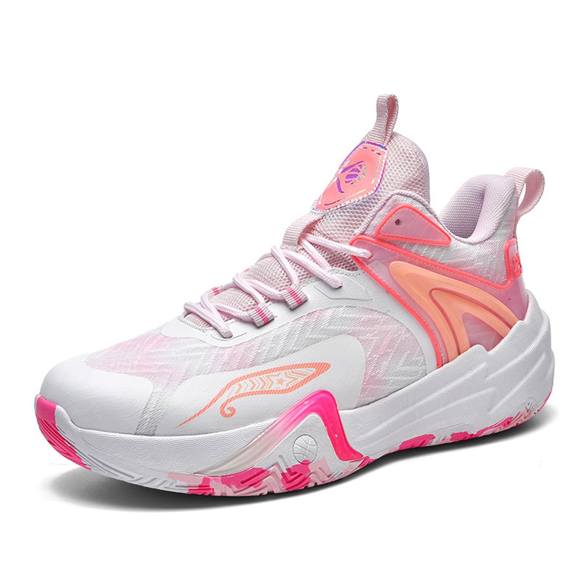 DANWEILE - Zapatillas de baloncesto altas de malla transpirable - Rosa