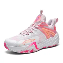 DANWEILE - Zapatillas de baloncesto altas de malla transpirable - Rosa