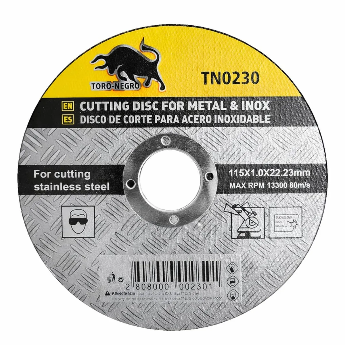 GENERICO - Disco De Corte Para Acero Toro Negro 115 Mm Modelo Tn0230