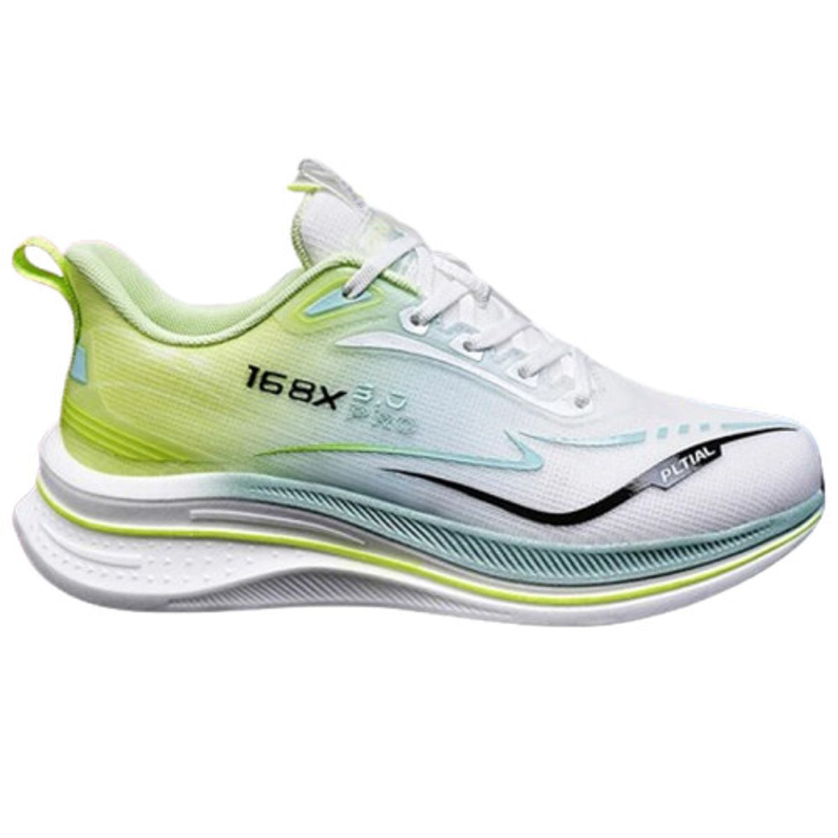 DANWEILE - Zapatos de maratón con placa de carbono zapatillas informales para hombre - verde