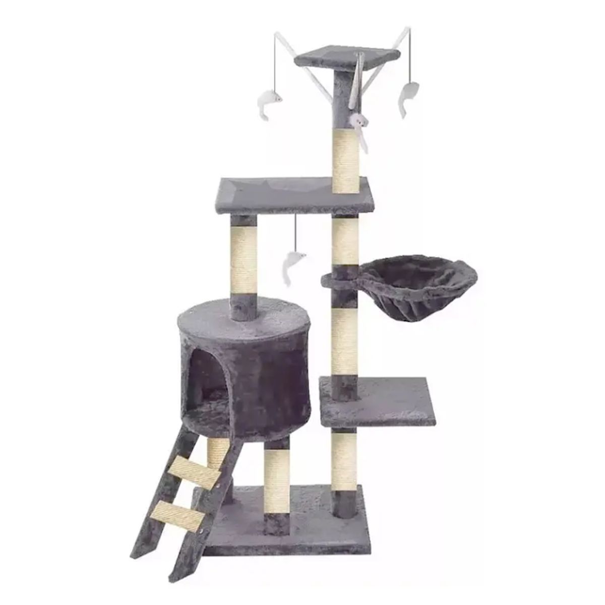 GENERICO - Rascador Tipo Árbol Para Gatos - 5 Niveles Interactivo