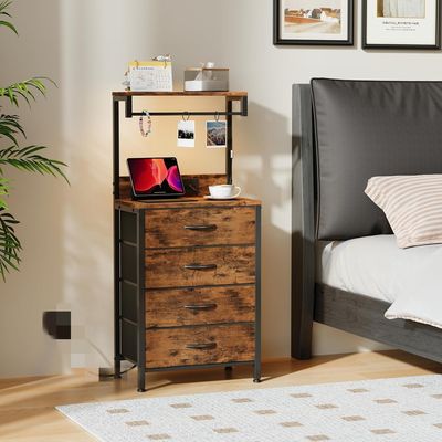 Imagen 2 del producto Mesita De Noche 39×29×96 cm Con Cuatro Cajones