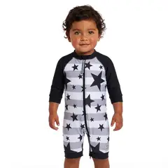 BONVERANO - Traje De Baño Con Cierre Completo Bebé Niños Protección UV