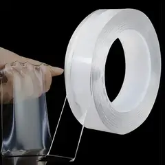 GENERICO - Cinta Doble Contacto Faz Huincha Adhesiva Reutilizable 5mts