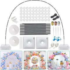 GENERICO - Base Estructura Para Arco De Globos Completo 2.7 X 3 Metros