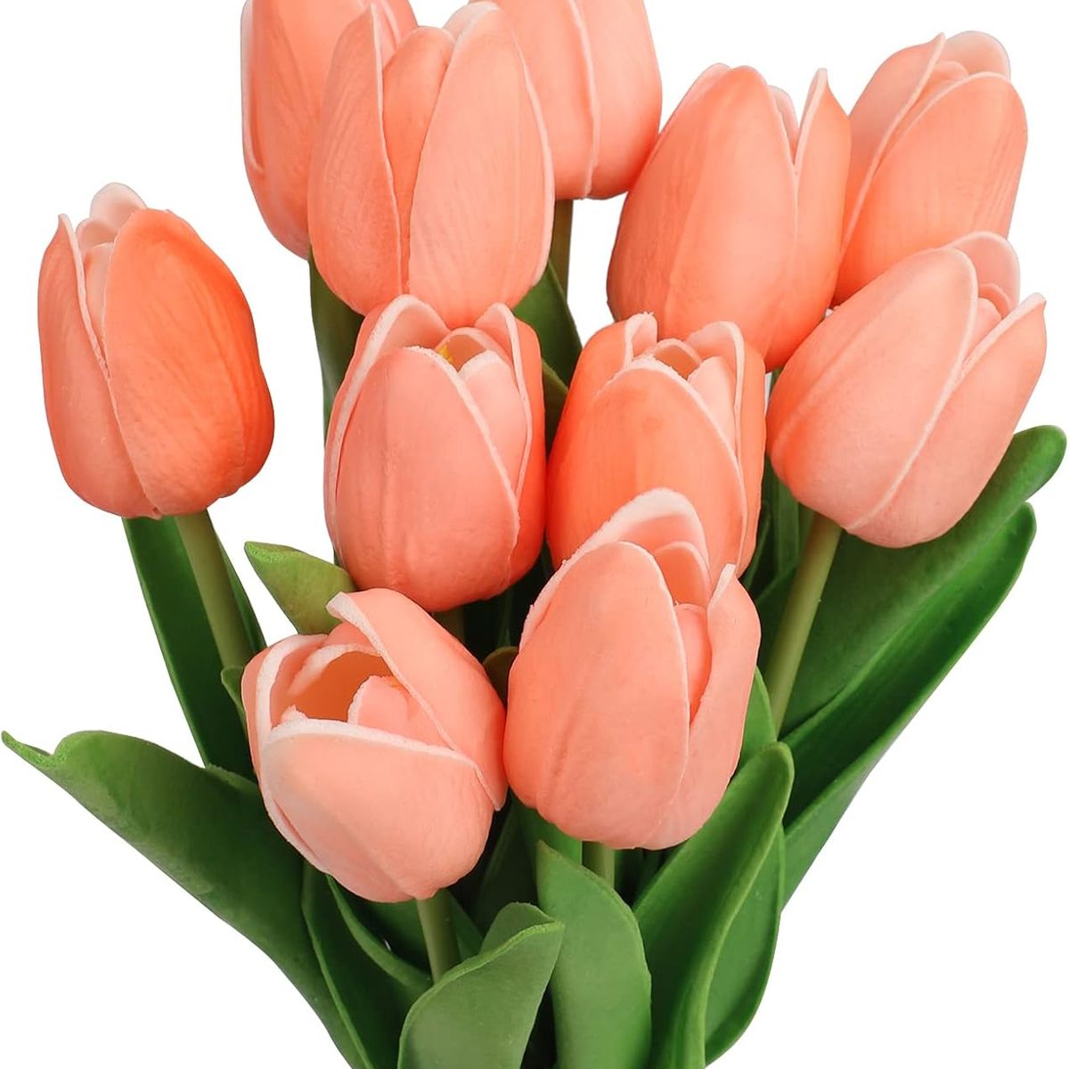 ANENG - Ramos De 20 Tulipanes Artificiales Flor Decoración Champán