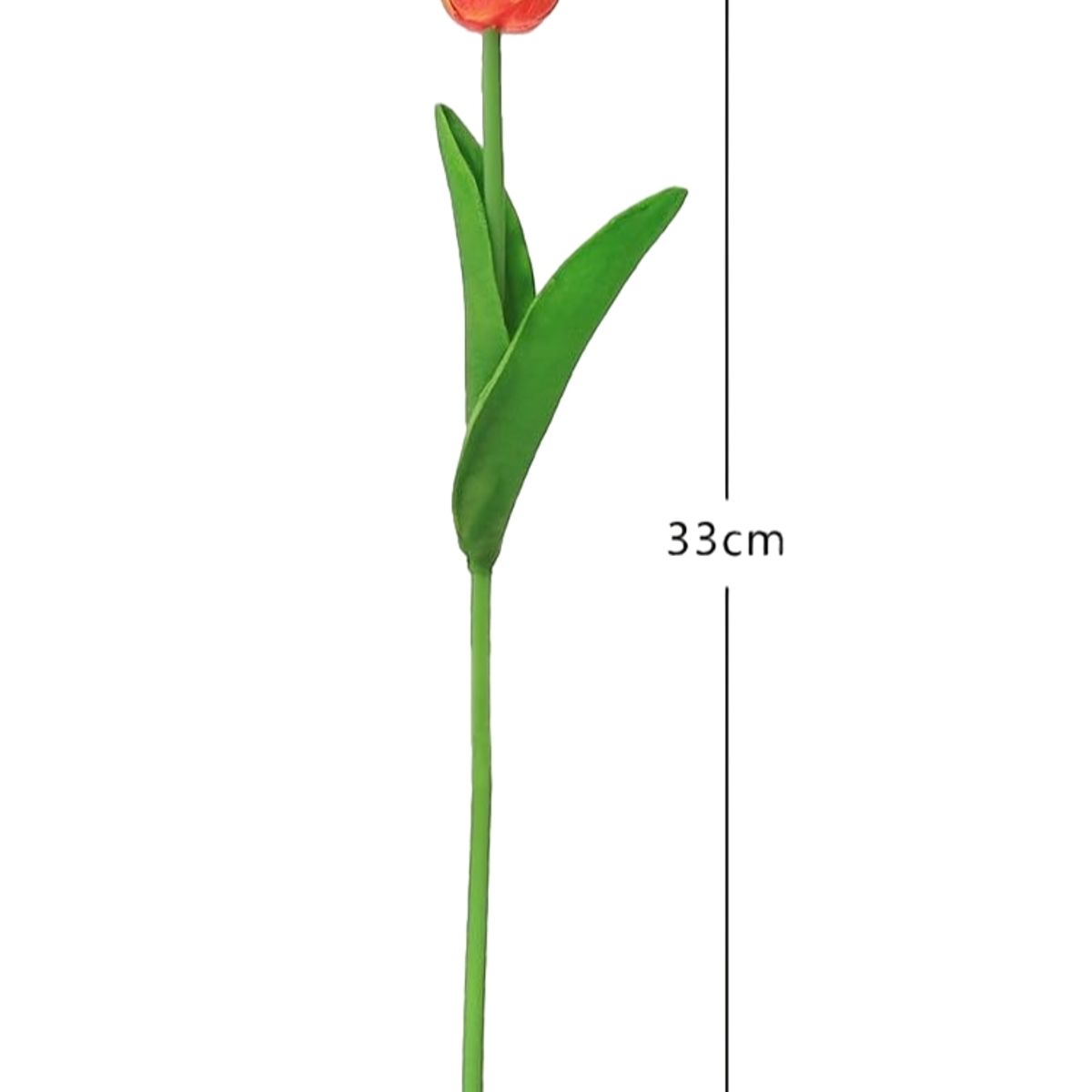 ANENG - Ramos De 20 Tulipanes Artificiales Flor Decoración Naranja oscuro