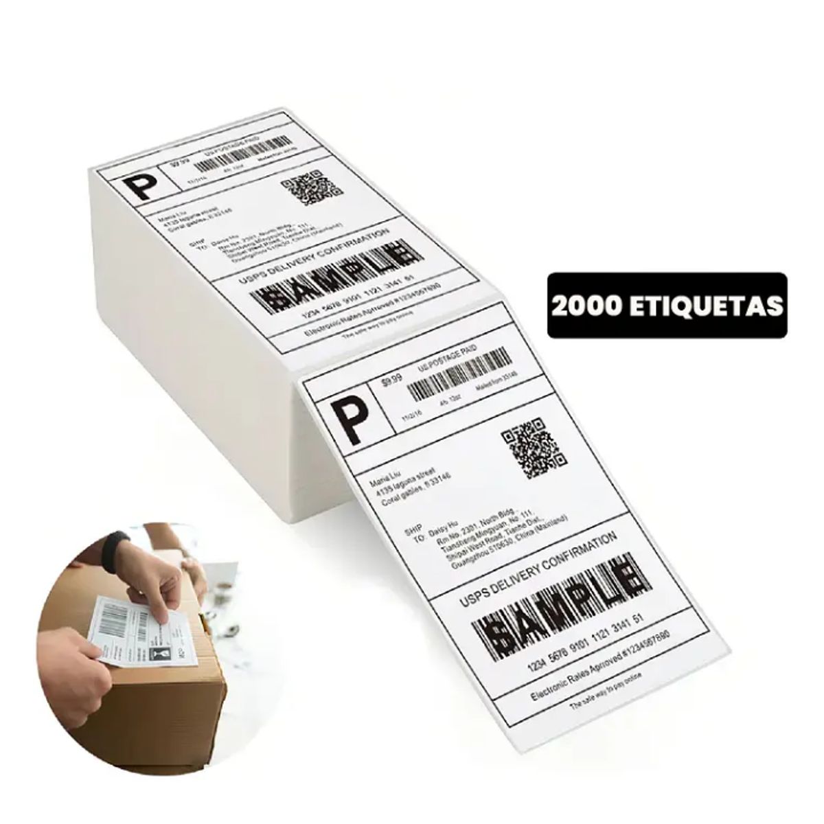 GENERICO - Etiquetas Termicas Adhesivas 100x150mm 2000 Unidades