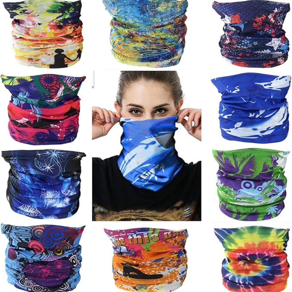 KUANGYE - Pack De 20 Pañoletas Bandanas 24 X 50 Cm Surtidos