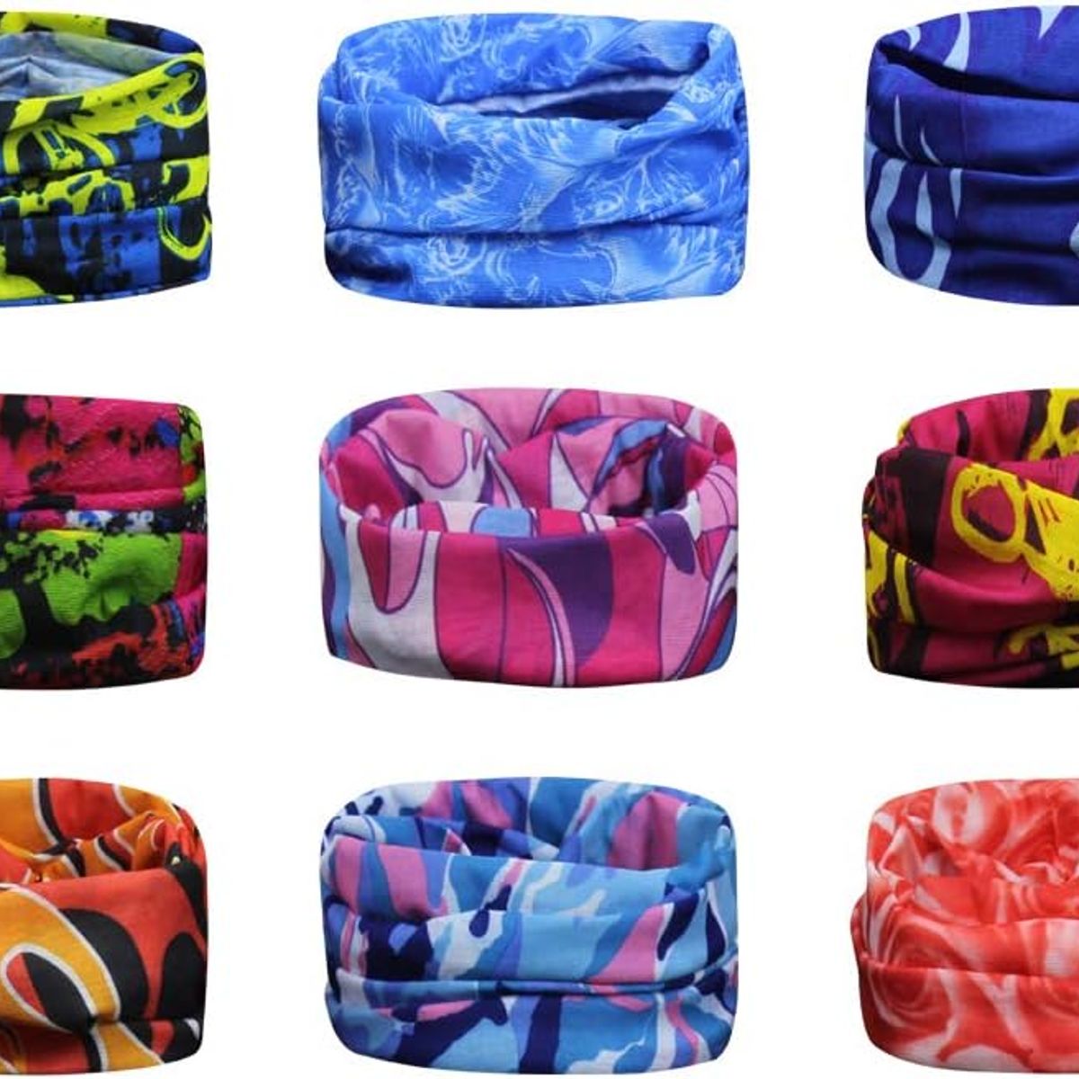 KUANGYE - Pack De 20 Pañoletas Bandanas 24 X 50 Cm Surtidos